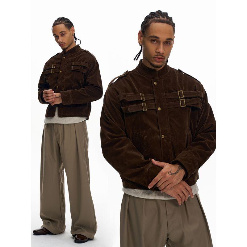 Куртка Kisko в американском стиле Cleanfit из искусственной замши со стойкой для мужчин и женщин, на осень и зиму, крутой и стильный дизайн, короткое и свободное пальто