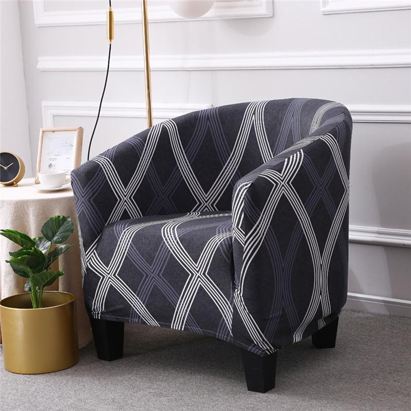 1 шт. Эластичный чехол на клубное кресло с принтом, моющийся чехол на кресло-бочку, чехол для кресла для отдыха, для кофейни, гостиной, офиса