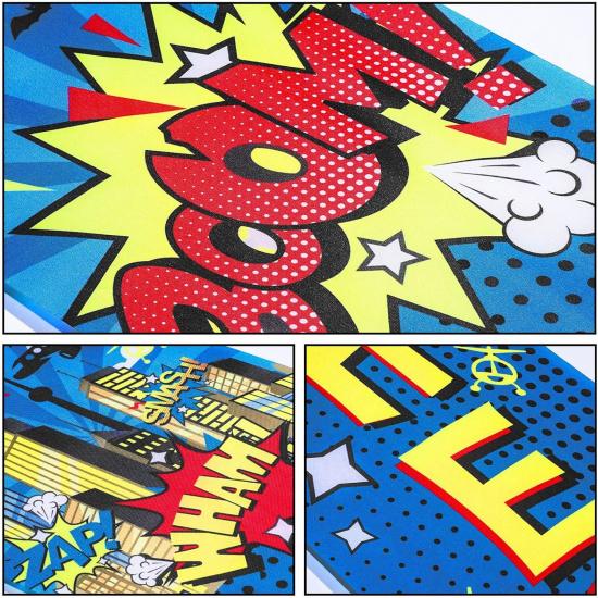 Chinco Store Hero Decorations Backdrop Porch Sign Banners Welcome Hanging Decoration for Super Fun Hero Party Wall Adornment Classroom Door Sign