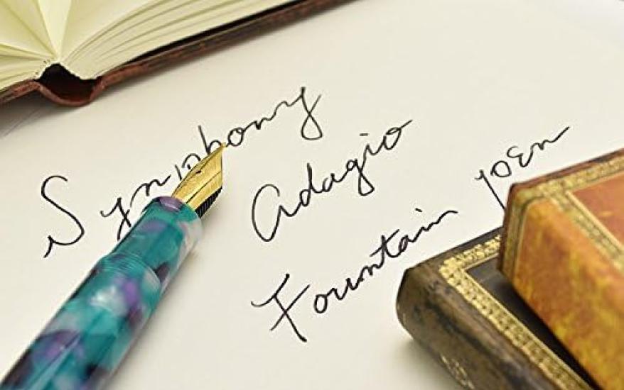 Подставка для перьевой ручки Pent Symphony Adagio на ручку F, прозрачная, оригинальная ручка Pen House, сине-зеленый день, (Прекрасная нить),