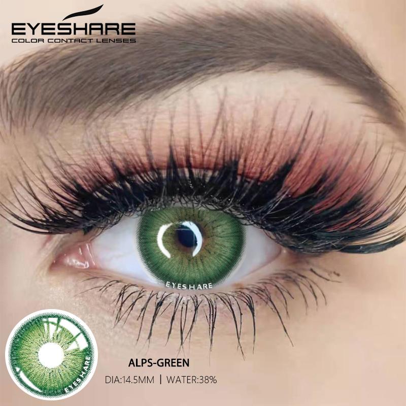 Eyeshare Новые цветные контактные линзы, синие ежегодные мягкие линзы, модные фиолетово-серые контактные линзы, натуральные коричневые контактные линзы, 1 пара