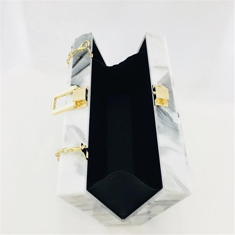 New Designer Wallet Chinoseries Marble Pattern Hangbags Ink Print Acrylic Clutch Purse Vintage Evening Bag Mini Messenger Bags
