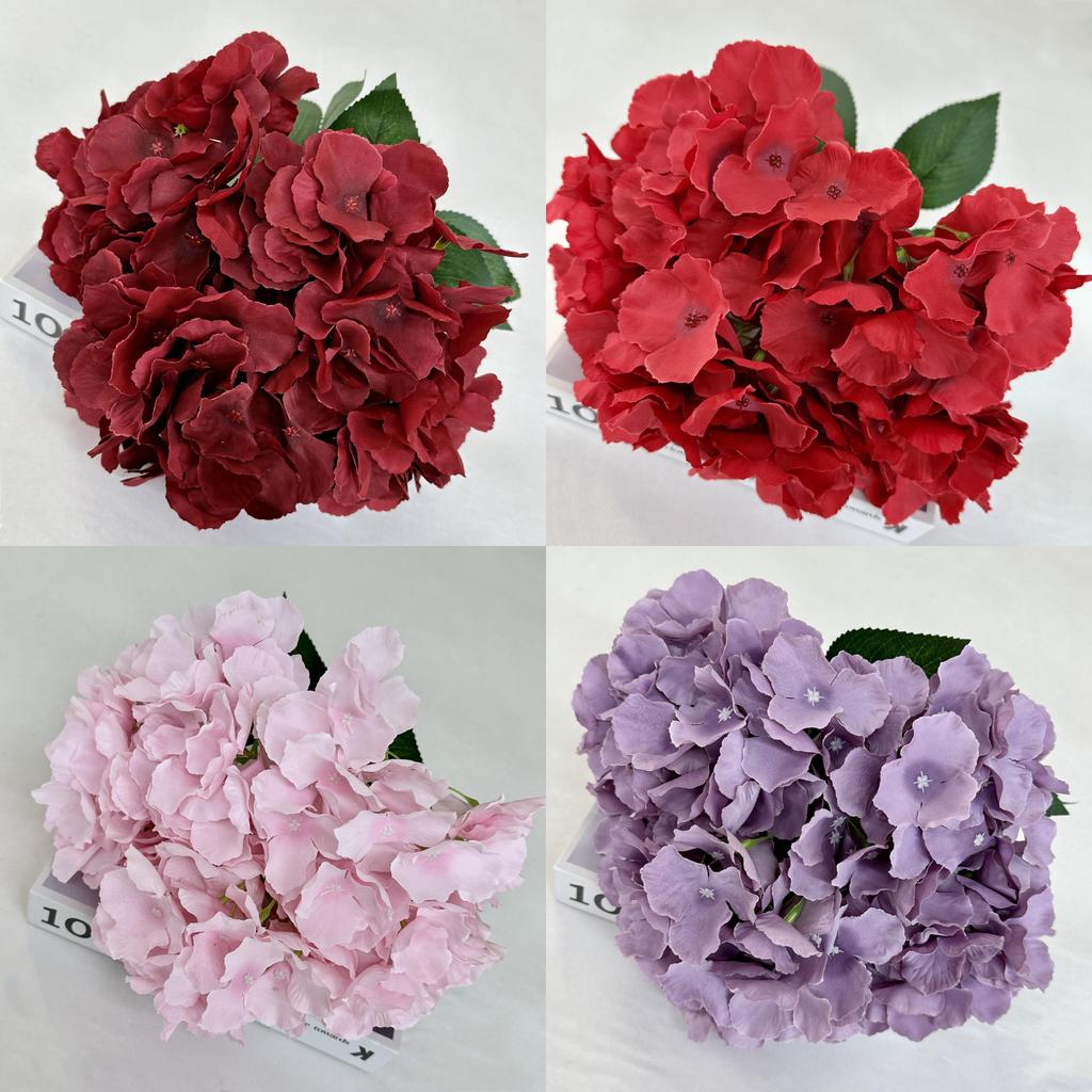 Элегантный самодельный шелковый букет из гортензии для домашнего декора и свадебных композиций