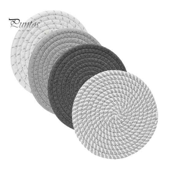 4Pcs Trivets for Hot Dishes Hot Pots And Pans Thick Heat Resistant Placemats Hot Plate Mats Kitchen Coaster for Table Countertop