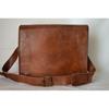 Мужская новая винтажная кожаная коричневая сумка через плечо для ноутбука ручной работы