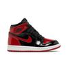 Air 1 Retro High OG PreSchool 'Patent Bred' (Unisex) Black / Varsity Red / White Kids' Basketball Shoes AQ2664 063