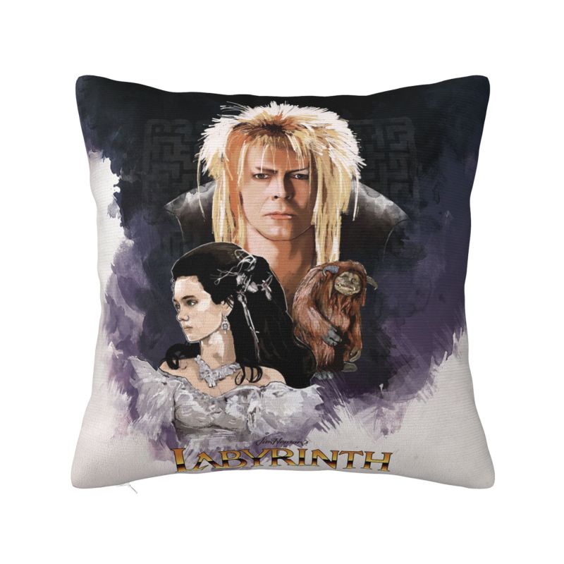 Custom Labyrinths Jareth Pillow Case Bedroom Decoration Cute Fantasy Film Cushion Decoration Salon Square Pillowcase