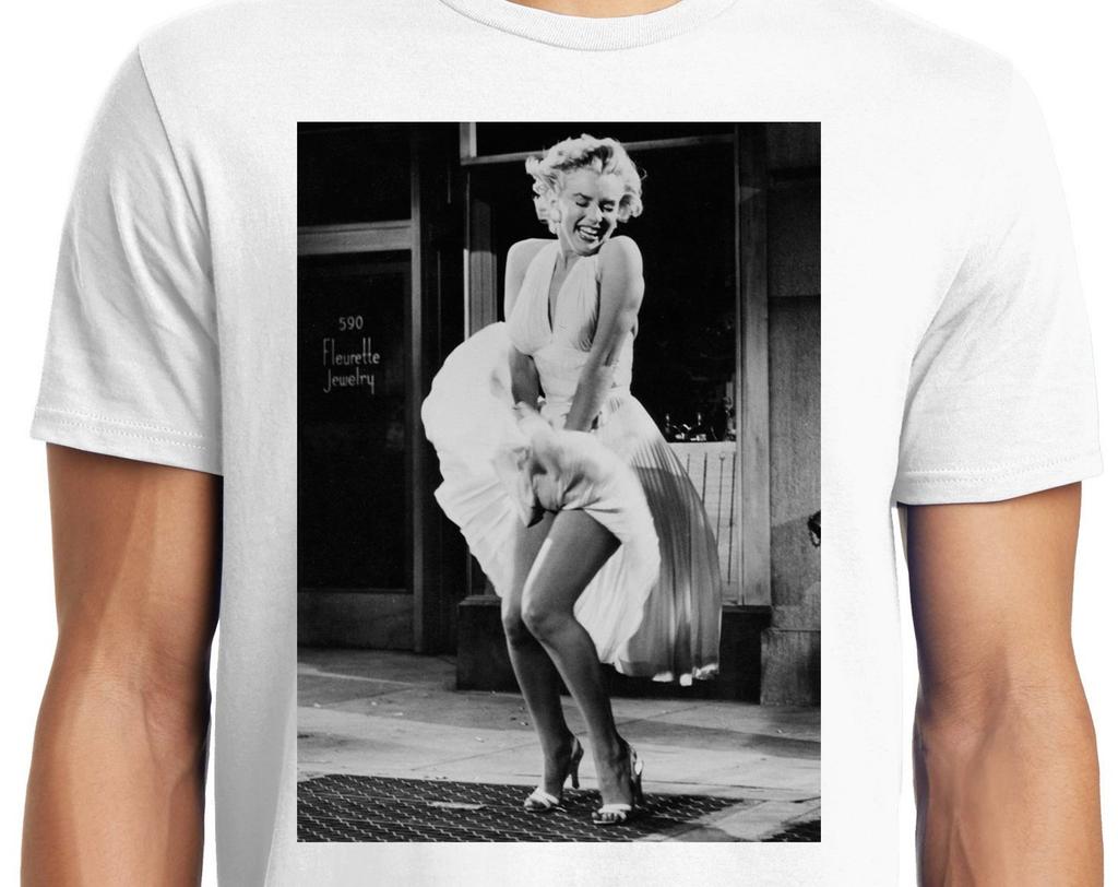Big Guys Rule Big and Tall Marilyn Monroe 7 Year Itch White Dress Photo T Shirt