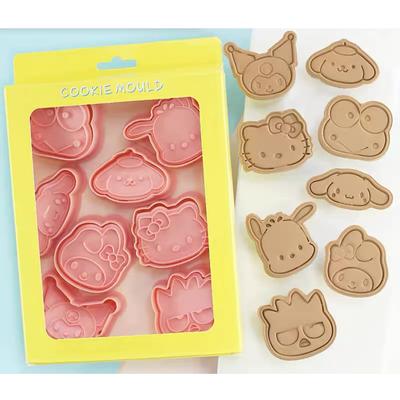 Набор из 8 формочек для печенья Sanrio Cookie для DIY Идеально для обеда и ручной работы Популярные Подарки на День Рождения, Рождество и Маленькие Подарки Формочки для печенья. Печенье,