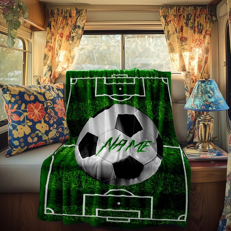 Football Player Field Helmet Blanketcustomize Your Name Lightweight Comfortable And Stylish Blanket For Travel Bed Home Chair Office Sofa And Camping