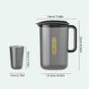 Water Pitcher Fridge Door Water Jug with Handle Beverage Serveware and Storage Container for Hot Liquids or Cold Drinks
