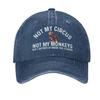 Spring and Summer Printed Baseball Cap Men's and Women's Tide Wash Sunscreen Cap Plus Size Retro Sun Hat