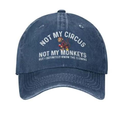 Spring and summer printed baseball cap men's and women's tide wash sunscreen cap plus size retro sun hat