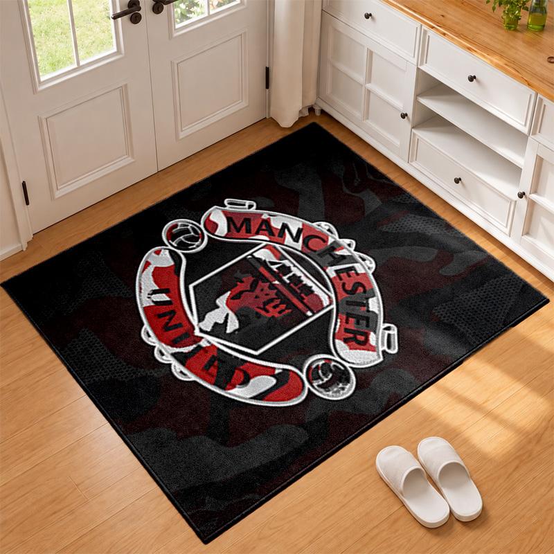 FC Manchester Carpet Door Mat for Living Room or Bedroom Protective Mat Under Chair Office Decoration Christmas Gift Birthday Present