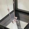 Новое бордовое вишневое золотое ожерелье-подвеска для женщин, модное ожерелье с индивидуальностью, свадебные цирконы, подарки на день рождения
