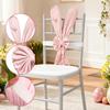 Chair Decorations Easter Bow Ornaments Rabbit Ear Design Chair Decoration For Party With Elastic Straps For Home Restaurant