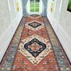 Retro Persian Corridor Long Carpet Geometric Decoration Home Hallway Runner Rugs Apartment Stair Aisle Custom Non-slip Floor Mat