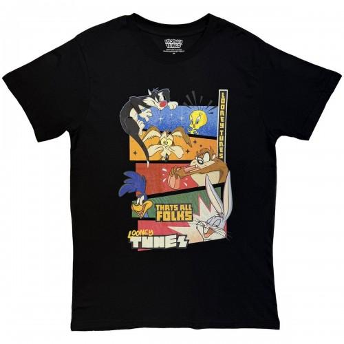 Looney Tunes Unisex Adult That´s All Folks Block Print T-Shirt