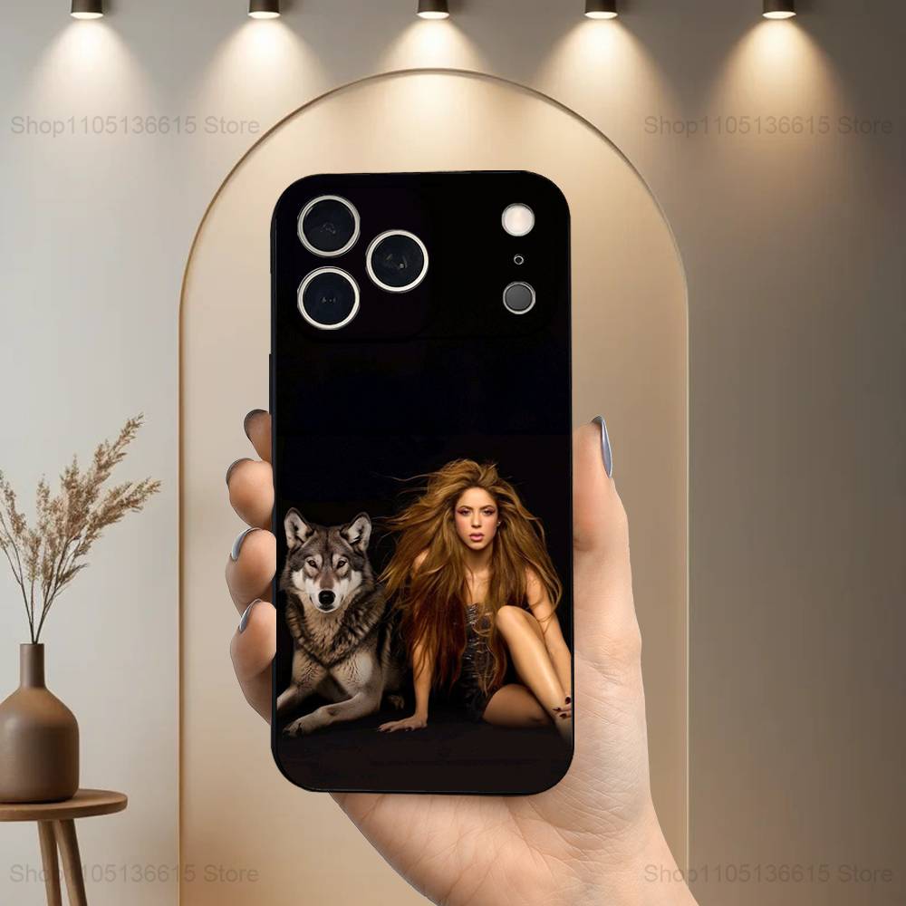 Чехол Singer S-Shakira Милый Чехол Для iPhone 17,16,15,14,13,12,11 Air,Plus,Pro Max,XS,X,XR,SE,Mini,8,7,Мягкий Силикон Черный Чехол