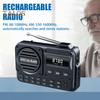 Portable Radio Bluetooth-compatible Speaker Digital Display Battery Operated AM/FM Radio Handheld Wireless Speaker