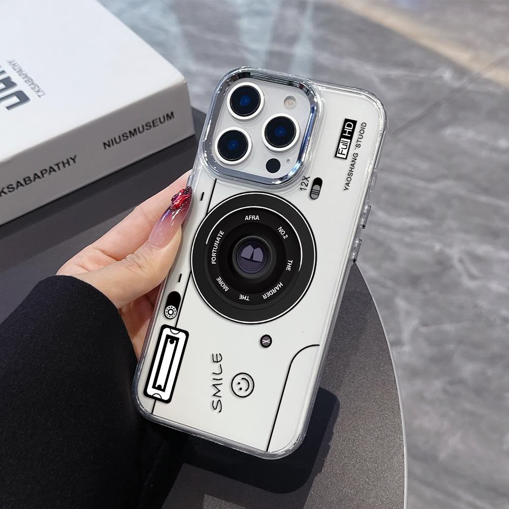 Ретро-диктофон Чехол для телефона Для iPhone 17 16 15 14 Plus 13 12 11 Pro Max Чехол 16E 17Air Прозрачный Мягкий Силиконовый Чехол