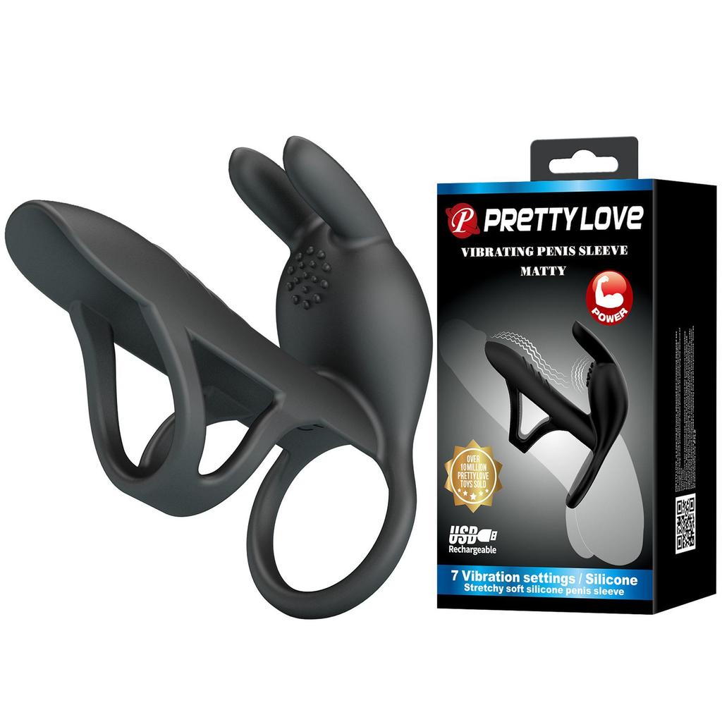 Vibrating Penis Sleeve Matty, 7 Vibration Functions Memory Function
