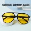 Trend Большие солнцезащитные очки Классические женские и мужские большие солнцезащитные очки с двойной переносицей в оправе Женские очки с большой оправой