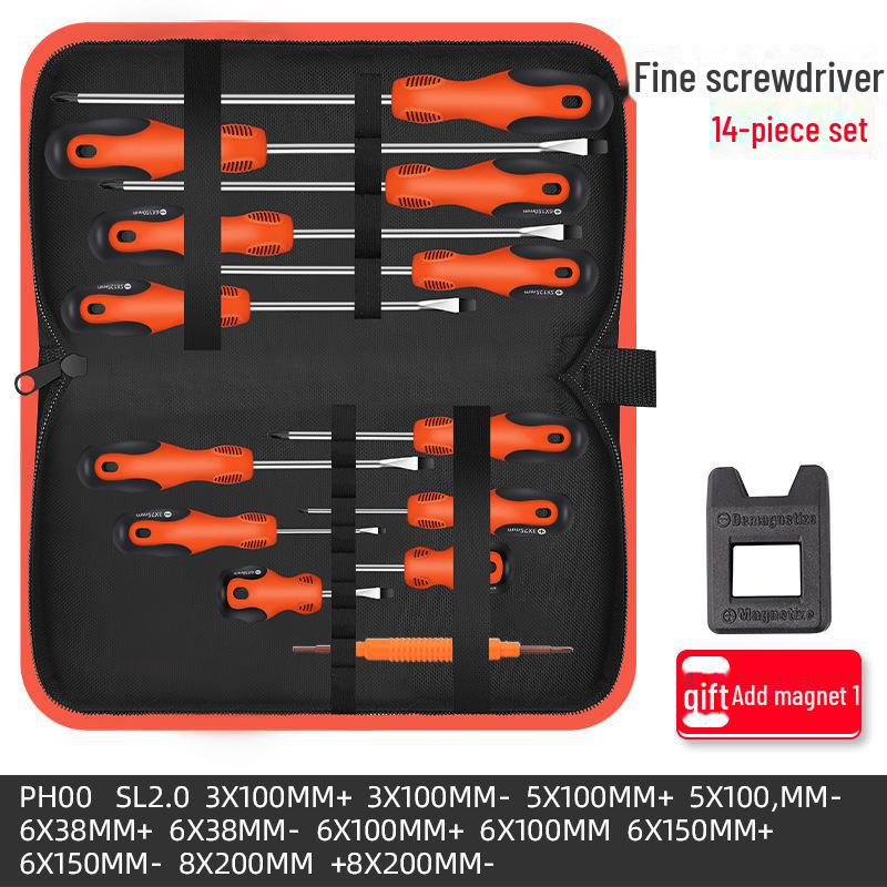 Green Forest Industrial-Grade Screwdriver: High Hardness, Strong Magnetic Tip, Cross Flat Design
