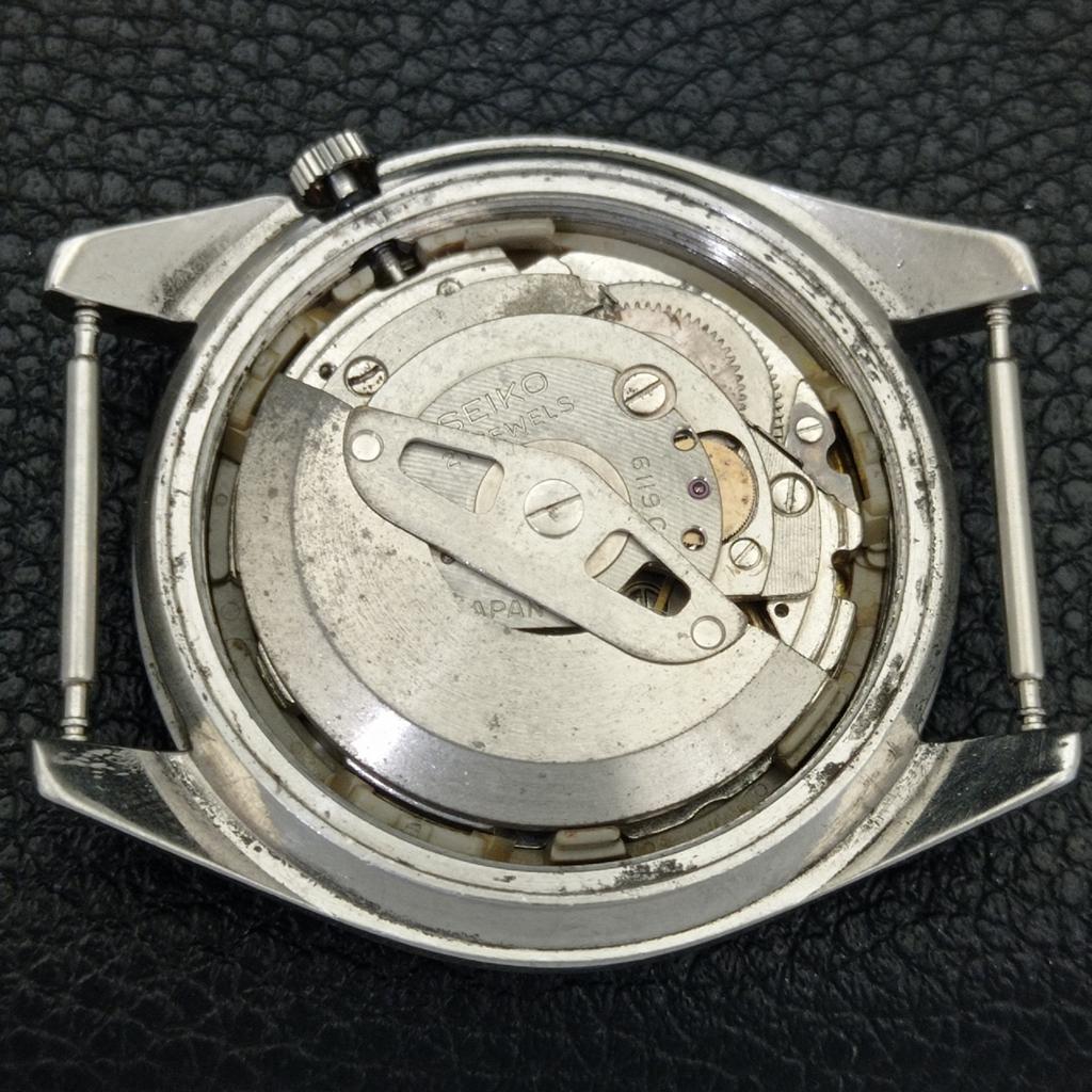 ВИНТАЖНЫЕ МУЖСКИЕ АВТОМАТИЧЕСКИЕ ЧАСЫ SEIKO 5 6119C ЯПОНИЯ АРАБСКИЙ ЧЕРНЫЙ ЦИФЕРБЛАТ a701588-5 R206b-a701588