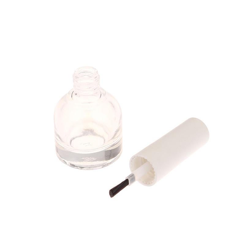 10/15 мл Пустая прозрачная стеклянная бутылочка для лака для ногтей Пустая с крышкой и кисточкой Косметические контейнеры Стеклянные бутылочки для ногтей с кисточкой