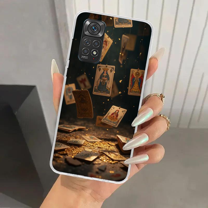 Чехол для телефона с картой Таро "Ведьма" для Xiaomi Redmi Note 15 14 14S 13 12S 12 Pro 11S 11 Plus 11T 11E 10S Мягкий чехол-накладка с принтом Redmi N