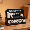 Счетчик прочитанных книг за год Персонализированный счетчик книг Трекер Декор книжной полки Книжные подарки Аксессуары для книжного червя