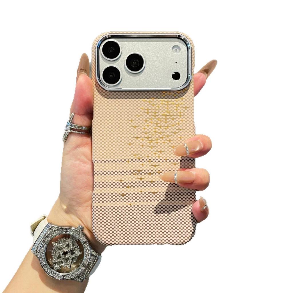Магнитный ударопрочный чехол из кевлара для iPhone 17 PRO MAX с дизайном плавающих световых волн.