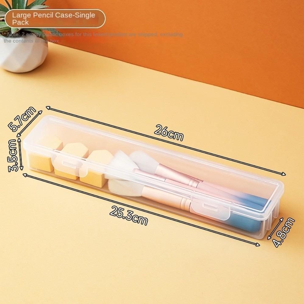 Transparent Makeup Brush Box Dustproof Stationery Organizer New Storage Box Sundries Storage
