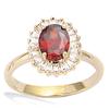 Gold Plated Ring 'Sissi' Golden Red - 12x10 Mm