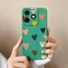 Для Itel P55 A50 Tecno Pova 6 Neo Infinix Note 40 Smart 8 Pro чехлы для телефонов жидкий силикон матовый роскошный Love Heart противоударные задние крышки корпус