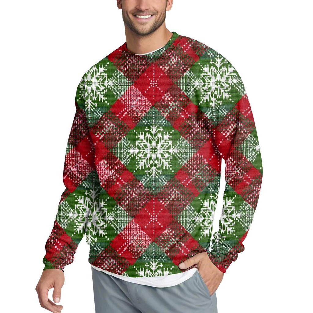 Мужской повседневный модный свитшот с принтом и круглым вырезом