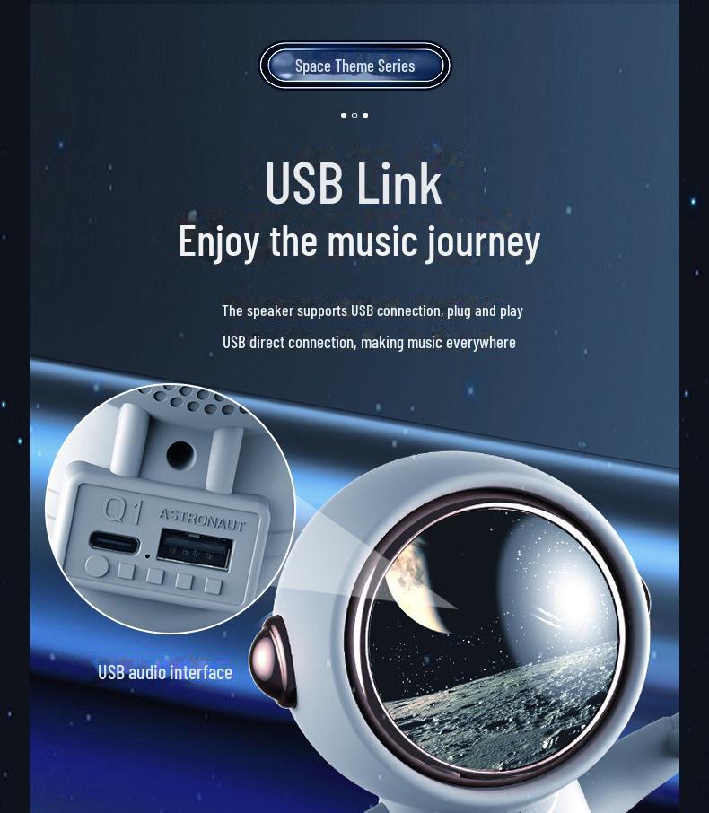Новый Bluetooth-динамик Astronaut: USB-зарядка, настольное украшение, креативный подарок