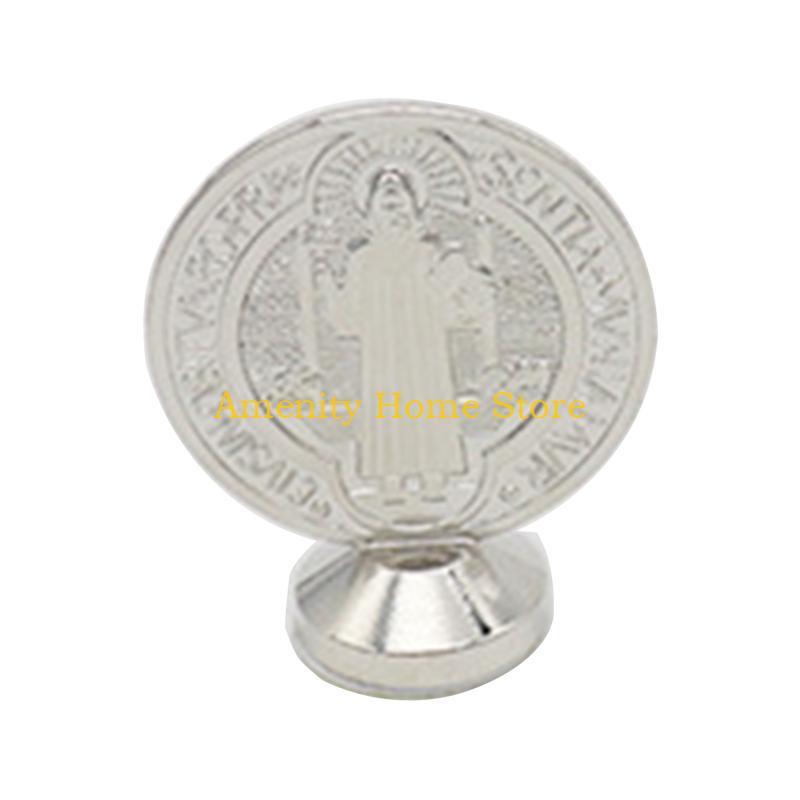 F26C Metal Christian for Cross Jesus Figurine Catholic Religious Holy Ornament