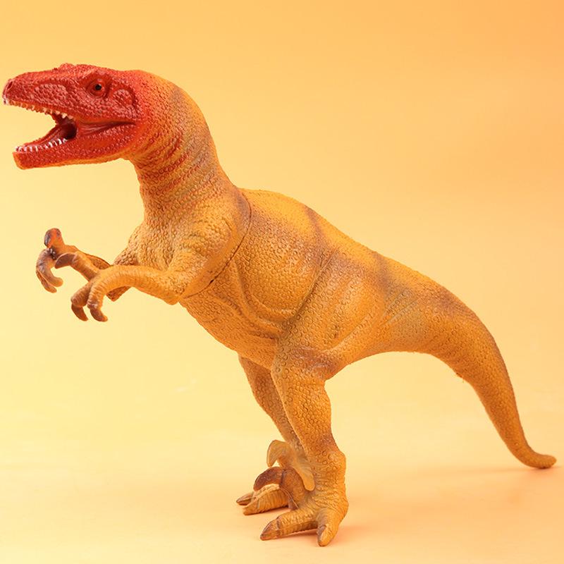 Large Soft Rubber Dinosaur Toy with Sound - Tyrannosaurus Rex/Triceratops Model for Kids