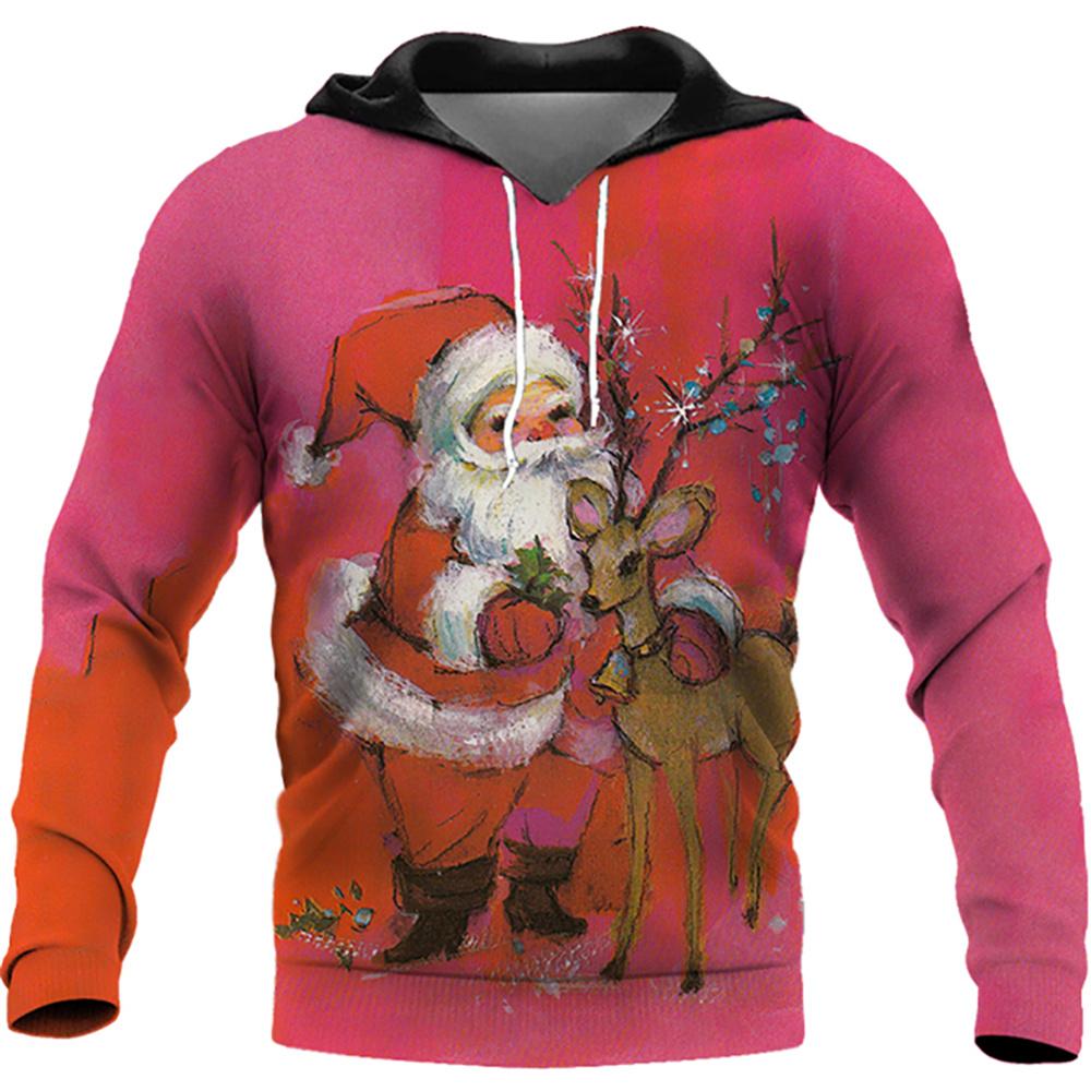 Christmas 3d Printed Sweater Autumn Santa Claus Fashion Shirts For Men Holiday Clothing Hoodies Men Clothing Streetwear