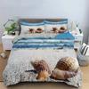 Seaside Beach 3D Duvet Cover Bedding Set Comforter Linen Pillowcases Quilt Cover Home Decor Single Double Twin King Queen