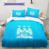 Manchester City Pattern Bedding Quilt Set  Home Decoration  Gift (1 * duvet cover + 2 * pillowcase  without core)
