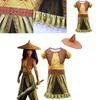 Elegant Raya And The Last Dragon Girls Printed Short Sleeve Fancy Cosplay Dress Costume