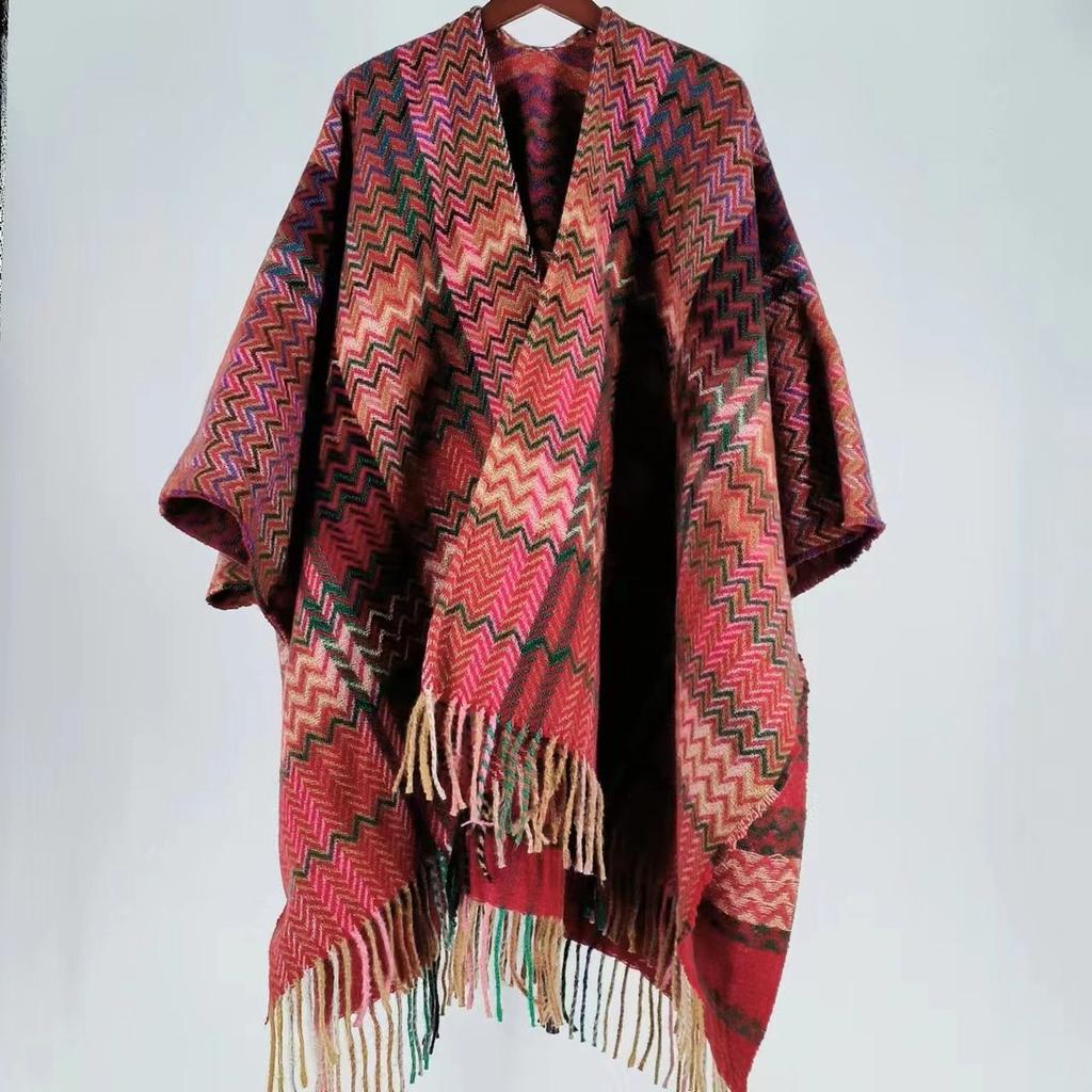New Style Shawl, Women's Tassel Scarf, Paired with a Cape