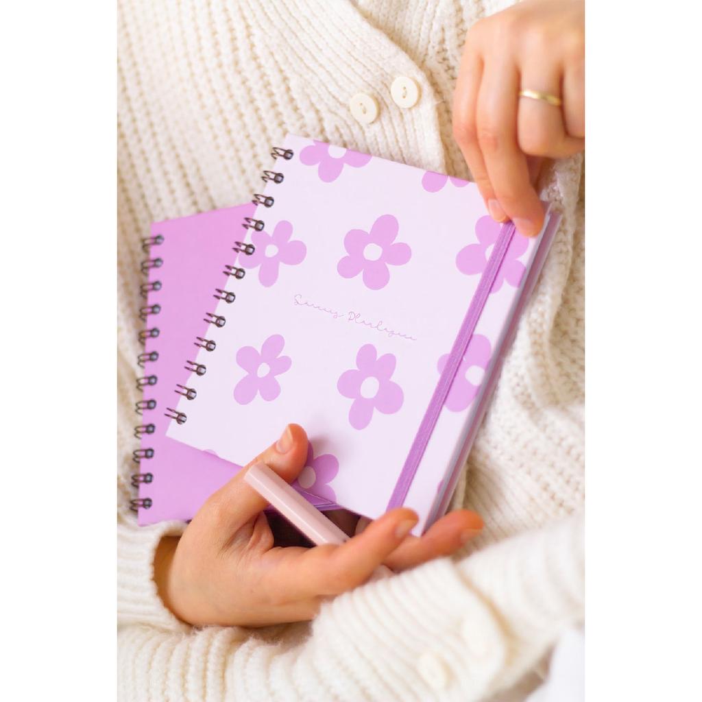 Квадратный набор 15x15 см из 2 спиральных ежедневников на неопределенный срок и блокнота Rainbow