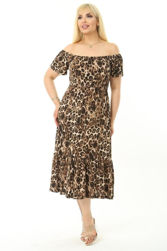 Женское платье большого размера Платье Madonna с вырезом на бретельках и узором из гальки