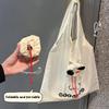 Экологичная складная сумка для покупок Мультяшная многоразовая сумка через плечо Женская портативная сумка для продуктов Сумка-тоут для хранения Домашний организатор