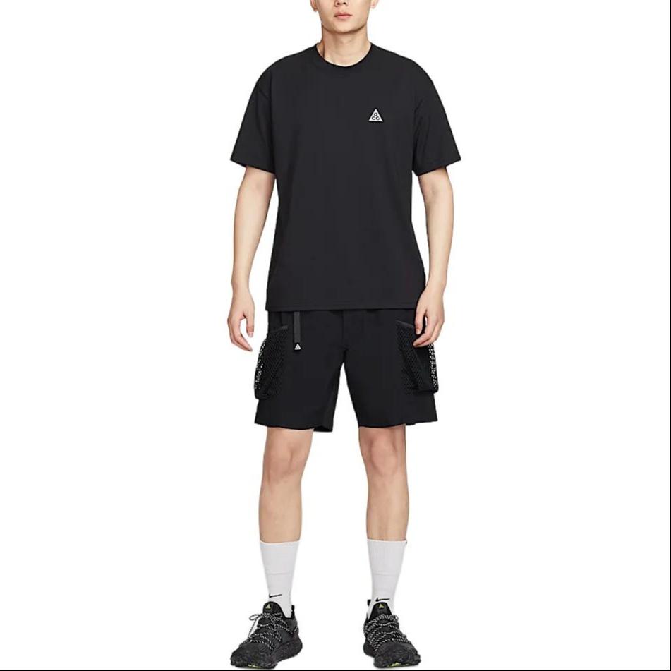Nike Мужские черные футболки ACG с круглым вырезом, средняя посадка, IF0371-010