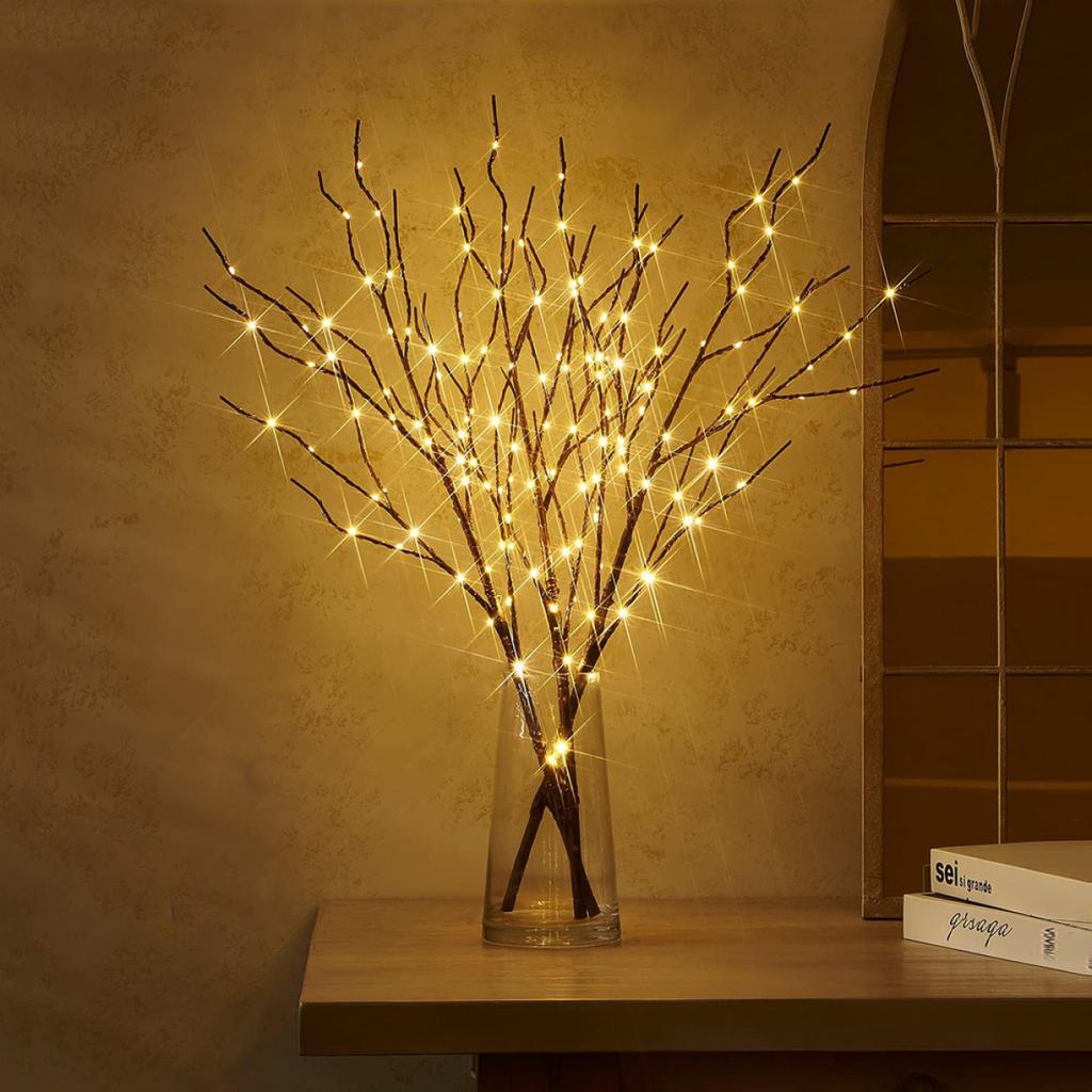 White Birch Branch Light LED Festive Lights Battery Operated For Christmas Party Wedding Decoration Twig Outdoor Lights